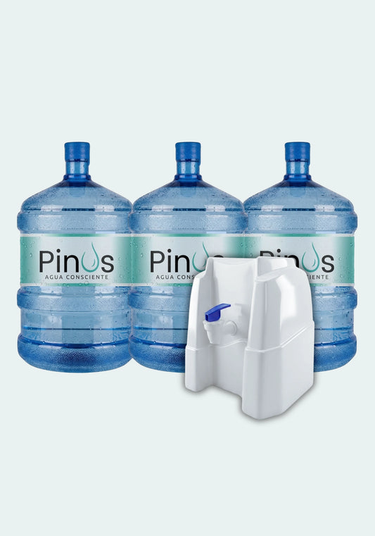 Pack Inicial: 3 Bidones 20L + Dispensador Básico