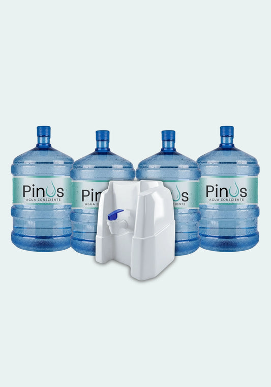 Pack Inicial: 4 Bidones 20L + Dispensador Básico